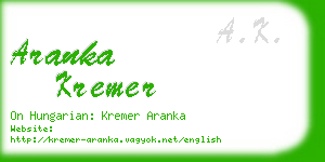 aranka kremer business card